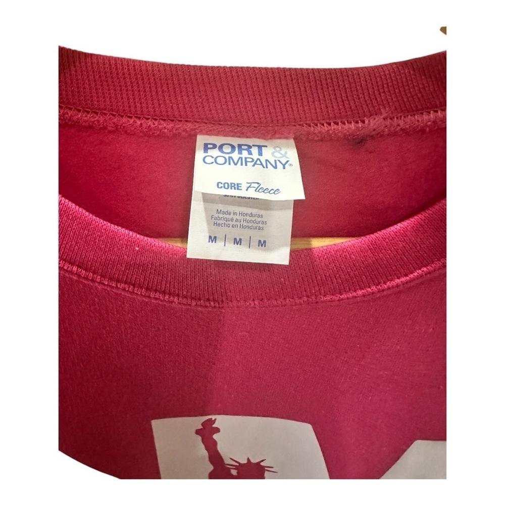 Port & Company NY Graphic Sweatshirt - Hot Pink, Size Medium - Picture 5 of 7